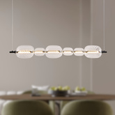 Lampa wisząca Playa szklana nad stół pozioma transparentna LED 17W 3000K