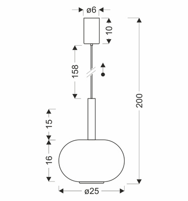 Hängeleuchte Bueno Glas Einzel Bernsteinfarbener Schirm GX53