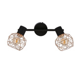 Plafoniera lamelă abajur cupru negru Acrobat 92-22202