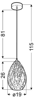 Hängende Deckenleuchte Candellux Gran 31-51455 E27 Gold