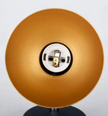 Aplic 1X40W E27 negru + metal auriu DISO 91-63410