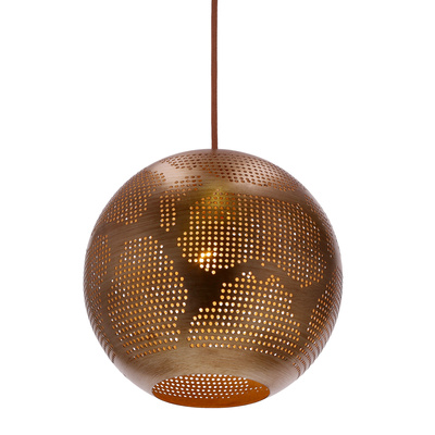 Hanging ceiling lamp Candellux Sfinks 31-43276 ball E27 openwork light brown