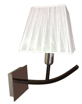 Wandleuchte schwarz / weißer Stoffschirm 40W E14 Valencia Candellux 21-30979