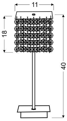 Lampe de table classique rouge 41-60177