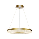 GLORIS lampa wisząca kawowy 36W LED 3000, 4500, 6500K kryształki bezbarwne