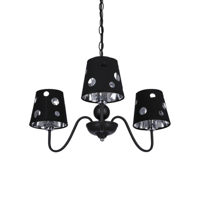 Black chandelier hanging lamp 3xE14 Batley Ledea 50203105