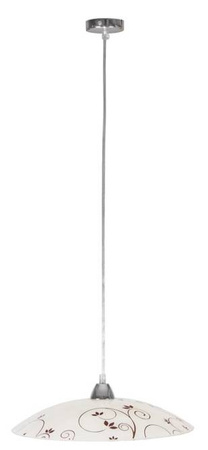 Lampa wisząca Young z kloszem pojedyncza biała metalowo-szklana nad stół