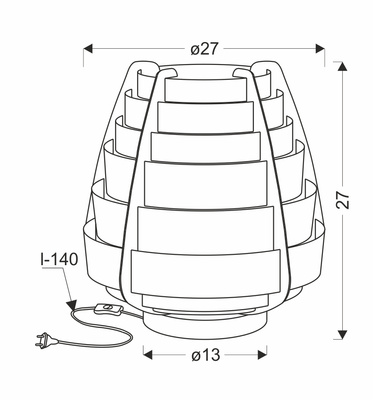 Tischleuchte Beige Holz + Kunststoff Nagoja Ledea 50501039