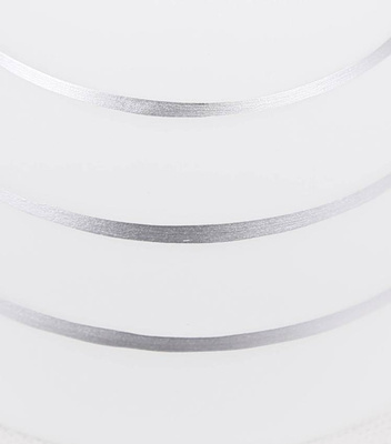 Chrome ceiling lamp 3x40W white shade with crystals Simpli Candellux 33-63847