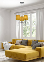 Candelabru cu cristale 3xE27 galben + Cristale duale 33-23179