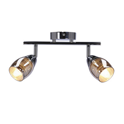 Lampa sufitowa MILTON listwa ze szklanymi kloszami regulowana 2-punktowa do kuchni