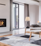 Lampka stolowa metalowa czarno/biała Morley Ledea 50501089