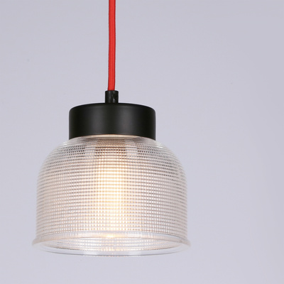 Hängelampe 15cm klar/rotes Kabel Liverpool Ledea 50101287