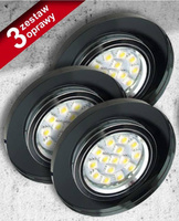 Set mit drei Candellux Ss-15 Schwarz ohne Glühbirne