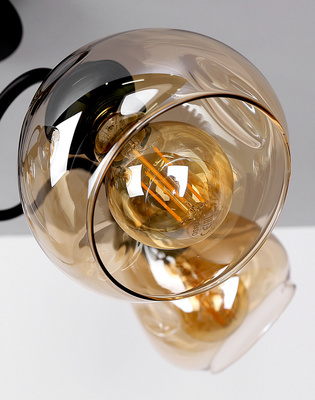 Smoked black/gold ceiling lamp 5xE27 Unica 33-00880