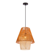 Lampa wisząca z abażurem Africa czarna do sypialni E27