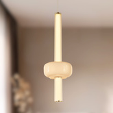 PURAS D suspension 15W LED 3000K abat jour transparent blanc