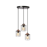 Deckenhängelampe Schwarzblech 3xE27 Glob 33-00408