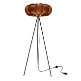 Lampa podłogowa CAFEE’ z abażurem brązowym mokka 52 cm - lampa stojąca w stylu skandynawskim E27