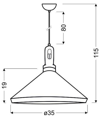 Lampa sufitowa wisząca Candellux Robinson 31-37671 E27 biały/ wnętrze żółte