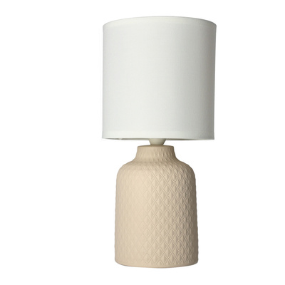 Lampe de table de chevet en céramique beige Iner 41-79879