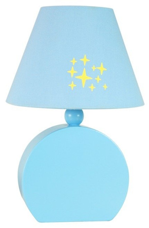 Lampe de table bleu 40W E14 MDF Ofelia 41-62461