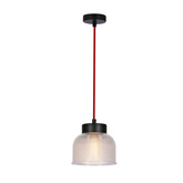 Hängelampe 15cm klar/rotes Kabel Liverpool Ledea 50101287