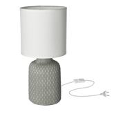 Lampe de table de chevet en céramique grise Iner Candellux 41-79886