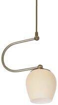 Serano lampa wisząca patynowy 1x60W E27 klosz kremowy