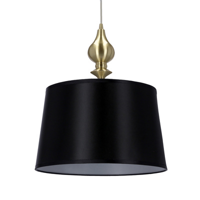 Lampa wisząca z abażurem Prima klasyczna do salonu i sypialni miedziana