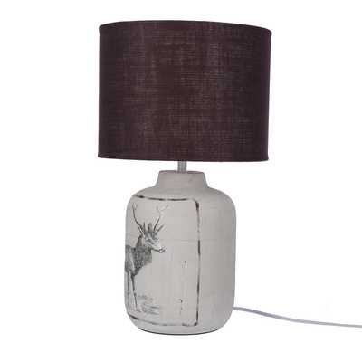 Lampe de table en céramique argentée Wales 41-39194