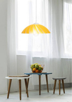 Lampa wisząca Kamila żółta z szerokim kloszem pojedyncza nad stół E27