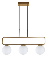 Lampa wisząca mosiądz biała 3xG9 Jove 33-01573