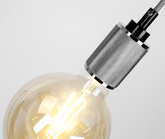 Suspension en métal chrome/noir E27 31-05472