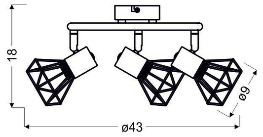 Lampă spirală perete/plafon crom/alb 3xE14 Verve 98-61355