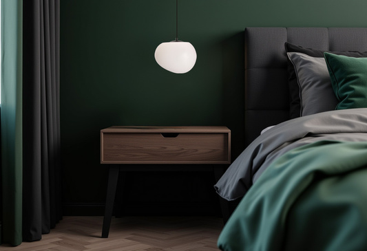 Pendant lamp STONES 25 cm in Japandi style with white acrylic stone inspired shade minimalist ceiling lighting for living room E27