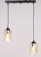 Hängelampe schwarz / bernsteinfarbener Streifen 2xE27 Felis 32-00170