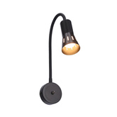 Verstellbare schwarze Wandleuchte am Arm + Schalter Arena Candellux 91-81353