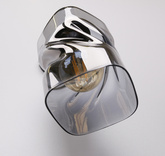 Lampa de perete abajur sticla fumata neagra Felis 21-00125