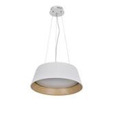 umbria lampa wisząca biało drewniana led klosz biały 31-24176
