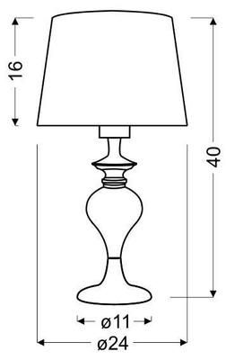 Bedside table lamp silver thread lampshade Gillenia Candellux 41-11954