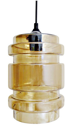 Hanging ceiling lamp glass amber 60W E27 Decorado Candellux 31-36643-Z
