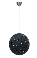 Lampa wisząca Frida z abażurem pojedyncza czarna do salonu E27