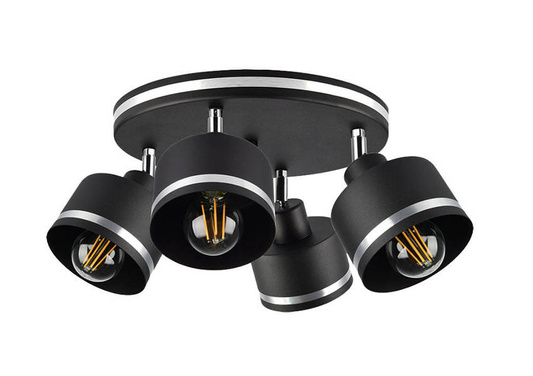 Ceiling lamp black/chrome plate 4xE27 Wama 98-00453