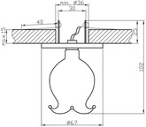 Candellux Sk-38 Ceiling Fixture Fixed Glass Flower Bell