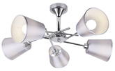 Chrome ceiling lamp with fabric shade 5x40W Vox Candellux 35-70630
