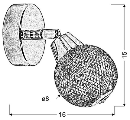 Candellux novel 91-06950 g9 chrome wall lamp