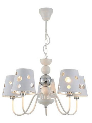 Candelabru alb suspendat 5xE14 Batley Ledea 50205110