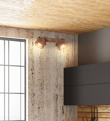 Wall lamp strip 2xGU10 rusty FRODO 92-71071