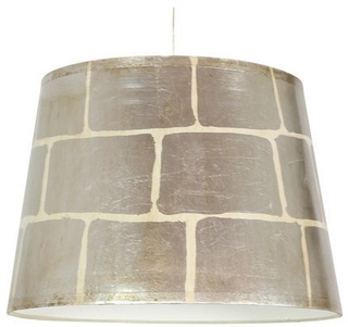 Lampa wisząca Americano z abażurem pojedyncza szara do salonu E27